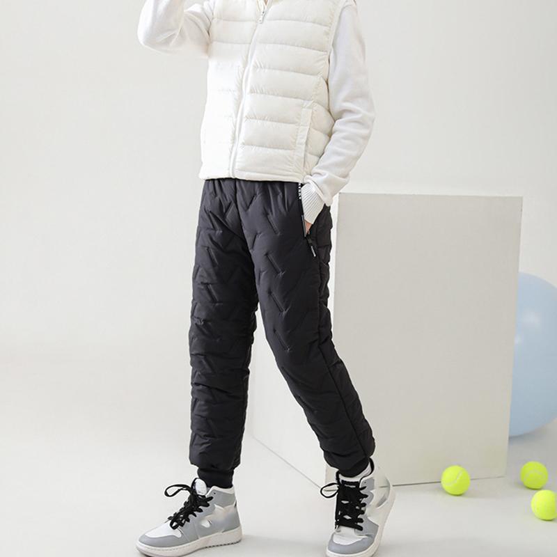 Barnebomullsbukser Vintergutter Tykkede bukser Bomull Lamull Varme bomullsbukser Gutteplysj uformelle bukser