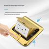 Waterproof Concealed Stainless Steel and Copper Pop-Up Floor Socket with 5 Power and 10 Network Ports