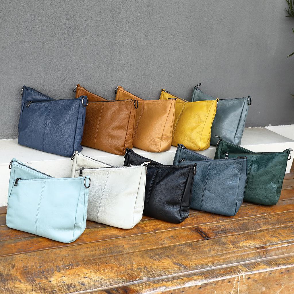 New Fashionable Top Layer Cowhide Shoulder Bag, Genuine Leather Armpit Bag, Women's Large Capacity Commuting Women's Crossbody Bag