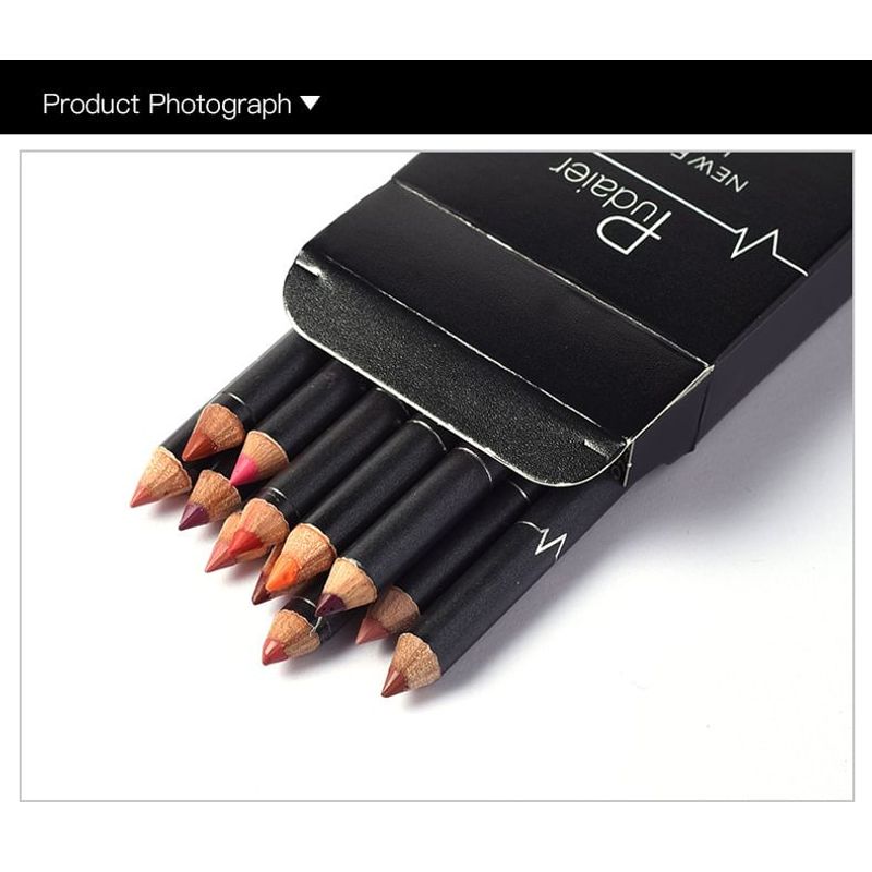 Pudaier - Stereoscopic Lip Liner Set (12 Colors)