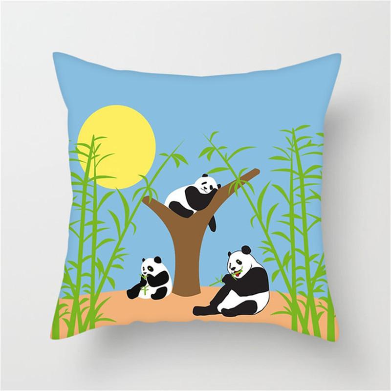 Home Decoration Pillowcase Sofa Bedroom Cute Panda Pillowcase National Treasure Panda Blanket Pillow Pillowcase Aesthetics