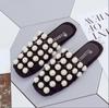 Summer Beach Sandals Shoes Pearl Sandals Thin Belt Flat Women Casual Flat Slippers Women