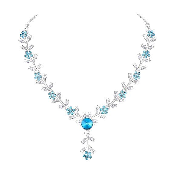 American Diamond Style Silver Plated Necklace with Earrings Jewellery Set for Women – Perfect for Party, Wedding, and Engagement
