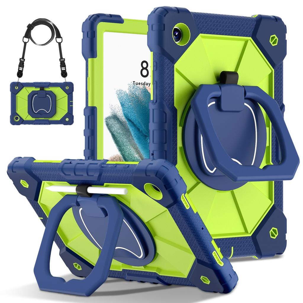 Für Samsung Galaxy Tab A8 10.5 (2021).360° drehbarer Griff, robuster Schutzständer, TPU + PC, 3-in-1, stoßfestes Tablet-PC-Gehäuse