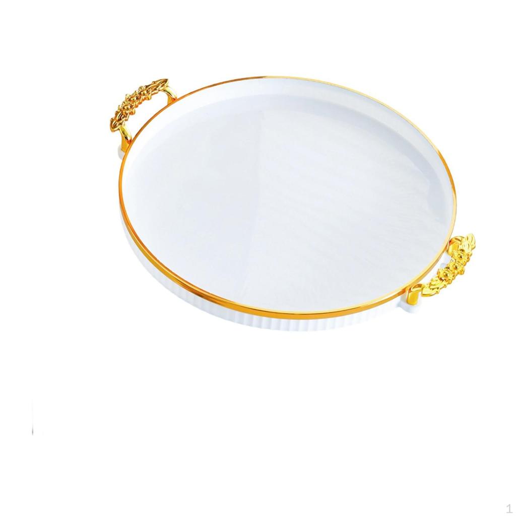 Round Serving Tray Cake Display Plate Versatile Easy to Clean Durability Fruit Food Storage