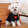 Verdickter Winter Warmer Kleiner Hunde Hoodie Liebe Mittelgroßer Katzenpullover für Taddy Yorkshire Niedlicher Welpe Zweibeinige Kleidung Accessoires