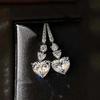 New Crystal Pendant Earrings with Zirconia Gorgeous Girls' Wedding Party Fashion Jewelry Light Luxury Personalized