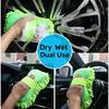 1/2 Stück Chenier Autowaschschwammhandschuhe Mikrofaser Autowäscher Schwamm Pflegebürsten Pad Waschschwamm Reinigungswerkzeuge Waschtuch