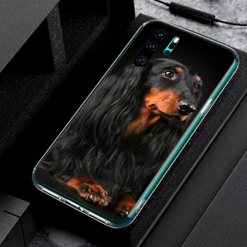 Silikonový kryt pro psy jezevčíka dobrmana pro Honor 30 30S 30i 9 10 9A 9C 9S 9N 10i 10X 9X Lite Pro 5G pouzdro na telefon