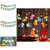 Kit Decorazioni Festa a Tema Dinosauri con Striscione e Decorazioni a Spirale per Festa di Compleanno dei Bambini