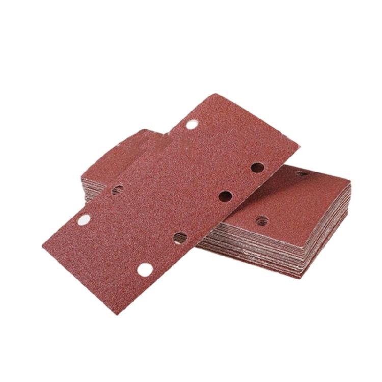 Multipurpose 185x93mm Flocking Sandpaper Sheets 8 Hole Design Anti Static Abrasives For DIYer Projects Smooth Finishing