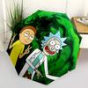 1pc Rick "Morty" Windproof Automatic Umbrella, Portable Folding design, Lightweight for Women/Men188