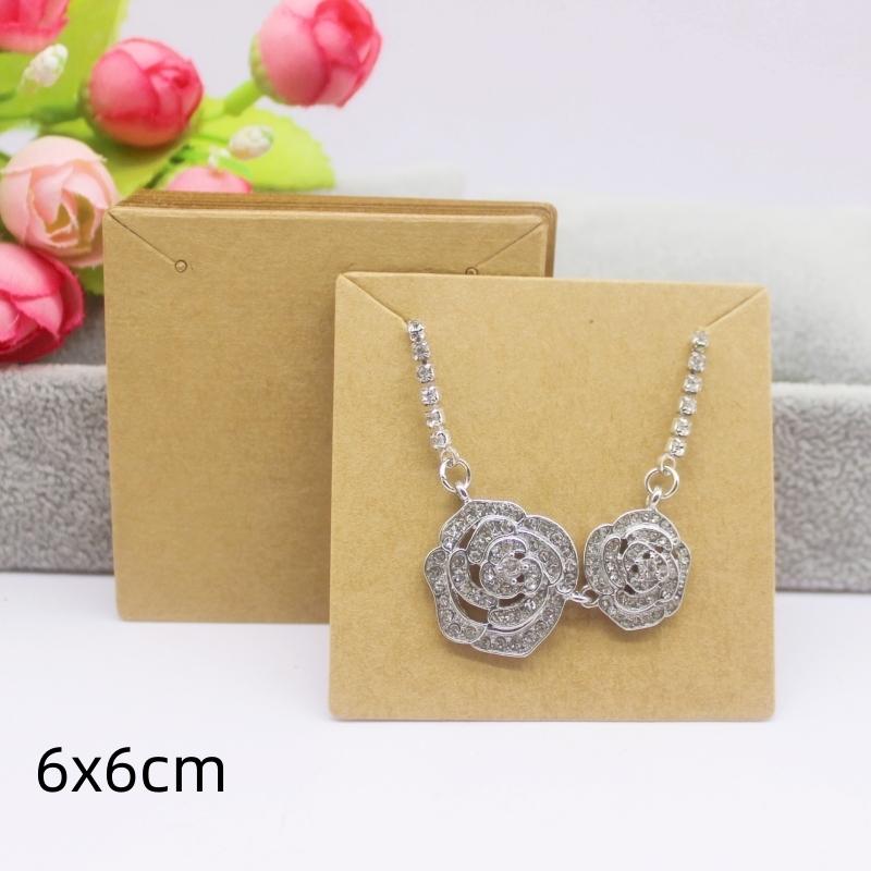 Lot de 50 cartes multi-formats en papier blanc/kraft, pour boucles d'oreilles, colliers et bijoux