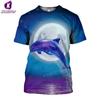 Fashion Men's T-Shirt Summer Animal Dolphin Short Sleeve 3D Printed Top T Shirt Man Oversized Clothing Sport Pullover Tee Shirt