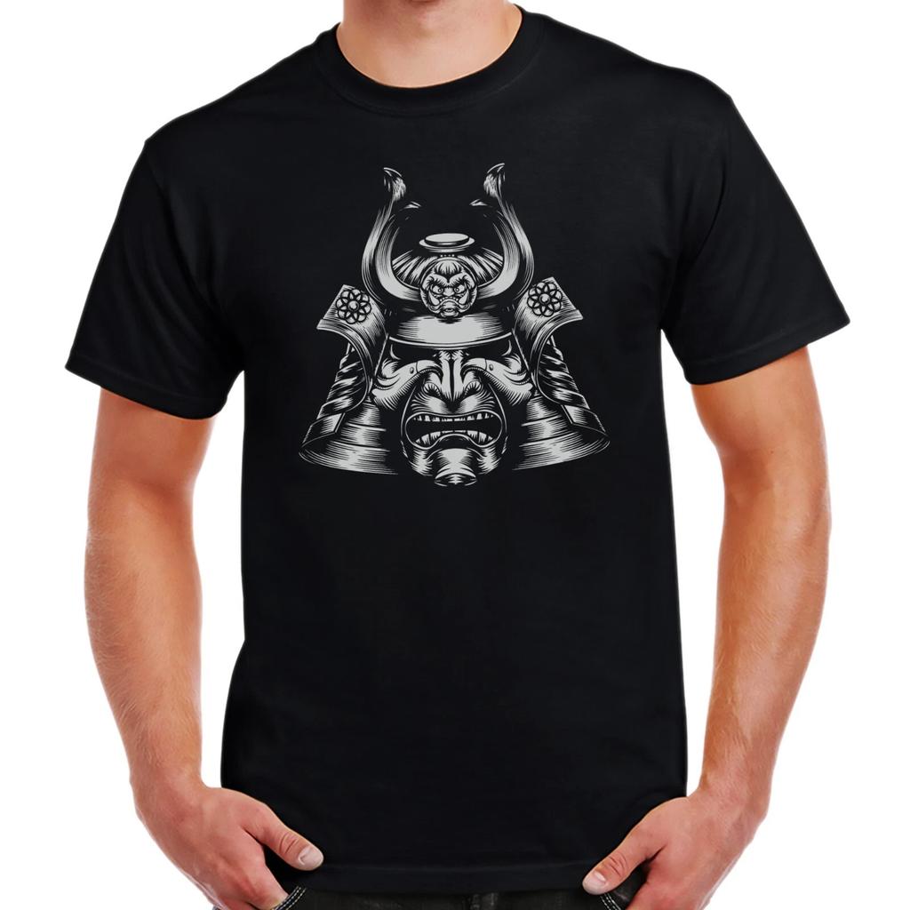 Samurai Mask Printed T-Shirt Birthday Gift