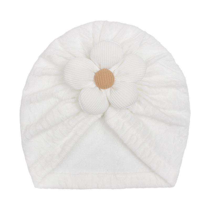 

Autumn new baby solid color jacquard hat, baby soft and comfortable flower hat, baby hat