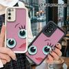 Phone Case: 2D Flat Samsung Galaxy A34 A35 M05 M06 S20 S22 S21 FE Plus 5G Protective Case, Blue-eyed Cartoon Face, Perfect Holiday Gift for Christmas