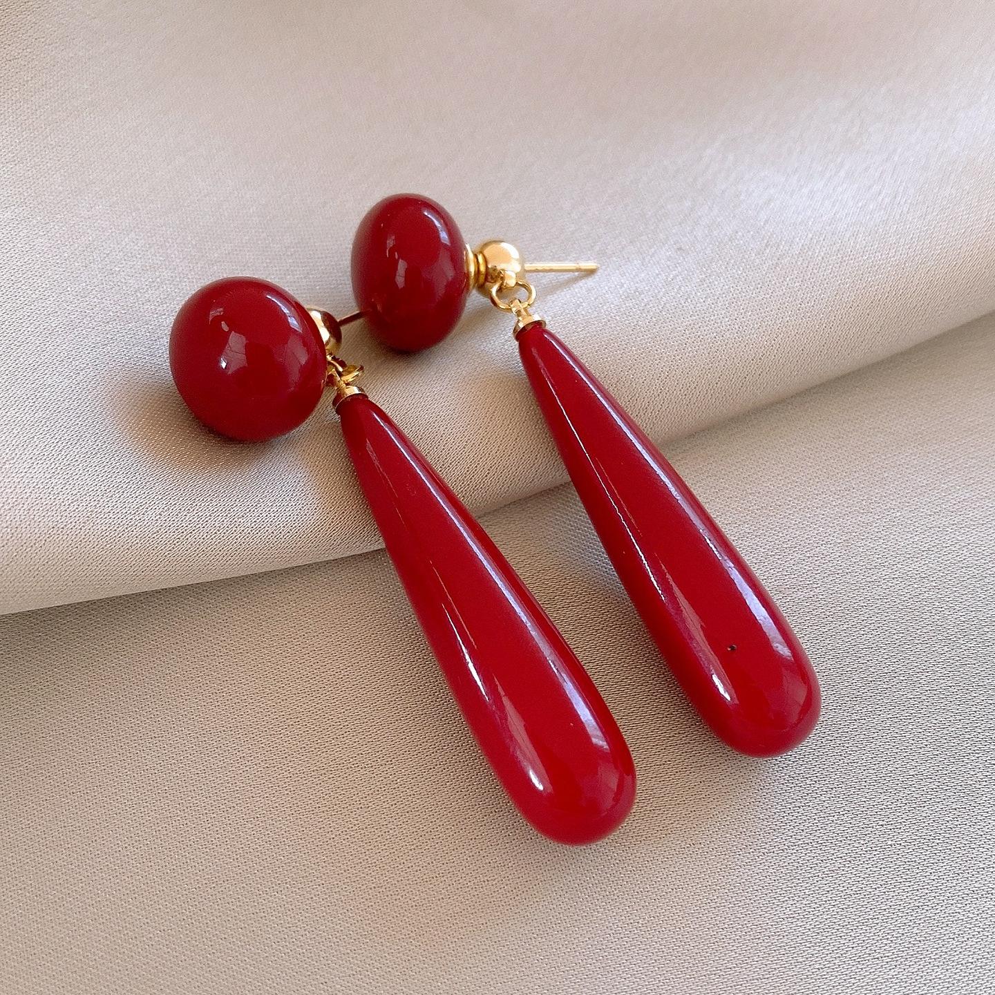 

Electroplated silver needle pendant pearl earring light luxury high-end feeling earrings simple and fashionable earrings