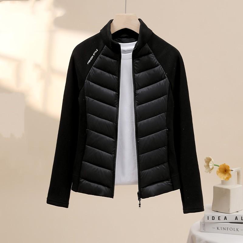 Spring and Autumn New Light Down Jacket Women's Outdoor Sports Fitness Jacket Thin Mountaineering Yoga Jacket Velvet Tide