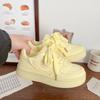 Milk white platform white shoes women's new low-top versatile student breathable sports shoes