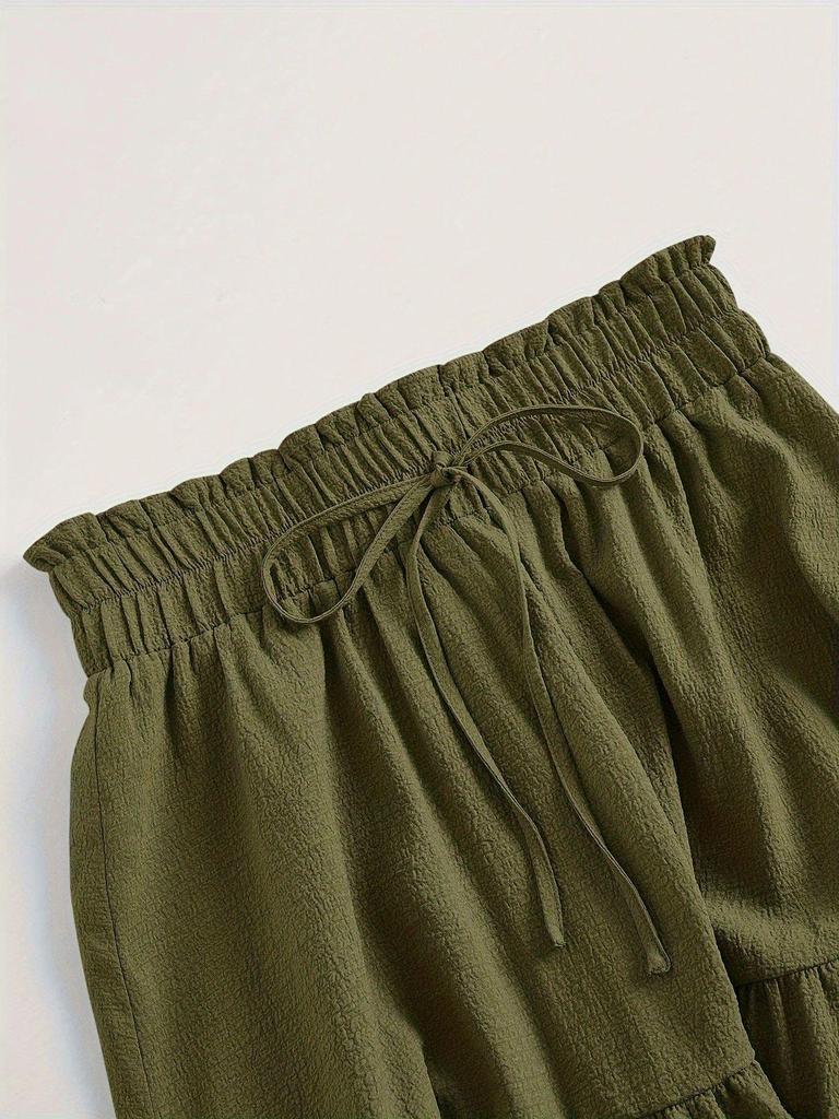 European Fashion Knot Waist Pleated Skirt