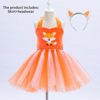 Roztomilé líščie Halloweenske Cosplay Šaty Pre Dievčatá Detská Narodeninová Oslava Tutu Šaty Oblečenie Detský Karnevalový Kostým Oblečenie Pre Malé Dievčatká