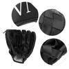 PVC Thicken Baseball Glove Training Competition Gloves for Adults Children(Black 12.5inch)
