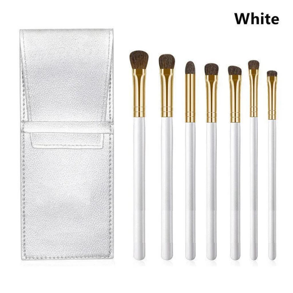7pcs Makeup Brush Set Women's Eye Makeup Brush Horse Tail Eye Makeup Brush Wood Handle Makeup Tool Eye Shadow Eyebrow Brush