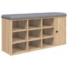 vidaXL Sonoma Oak Shoe Bench 102x32x50 Cm Engineered Wood