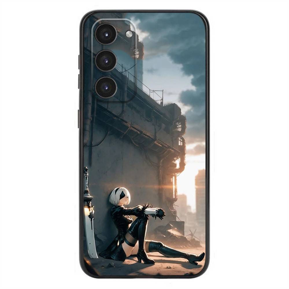 Game N-NieR Automata 2B Phone Case For Samsung Galaxy A20,21s,22,31,32,52,53,72,73,80,91 Soft Liquid Silicone Black Cover