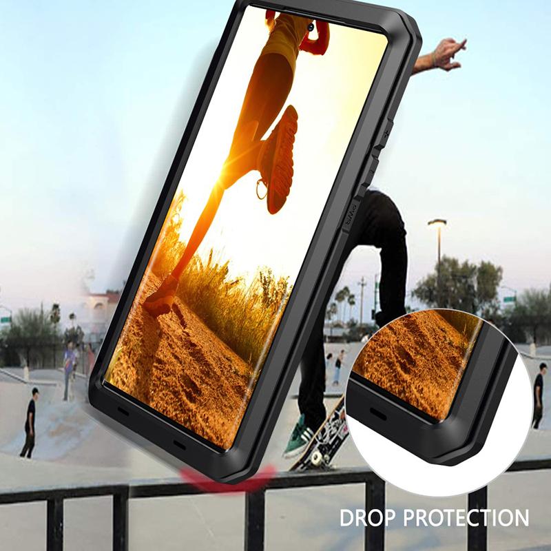 Luxury 360°Full Body Protection Metal Armor Shockproof 3-in-1 Bumper Phone Case For Samsung S25 Ultra S23 S21 S22 S24 Ultra Plus