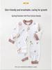 Baumwolle Klasse A Baby Strampler mit offenem Schritt - Langarm Neugeborenen Krabbelanzug für Frühling & Herbst