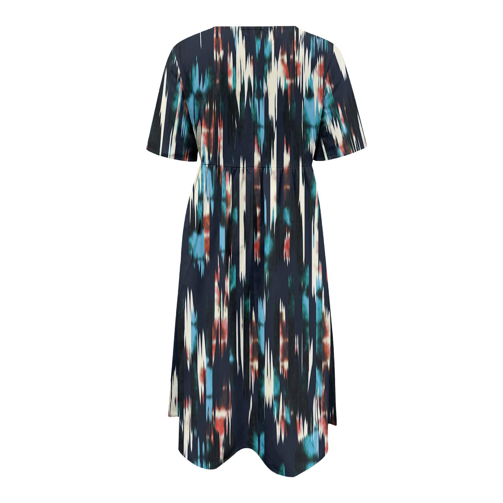 Жен. Повседневные платья Платья с принтами Летние платья С принтами Плиссированные — фото 5