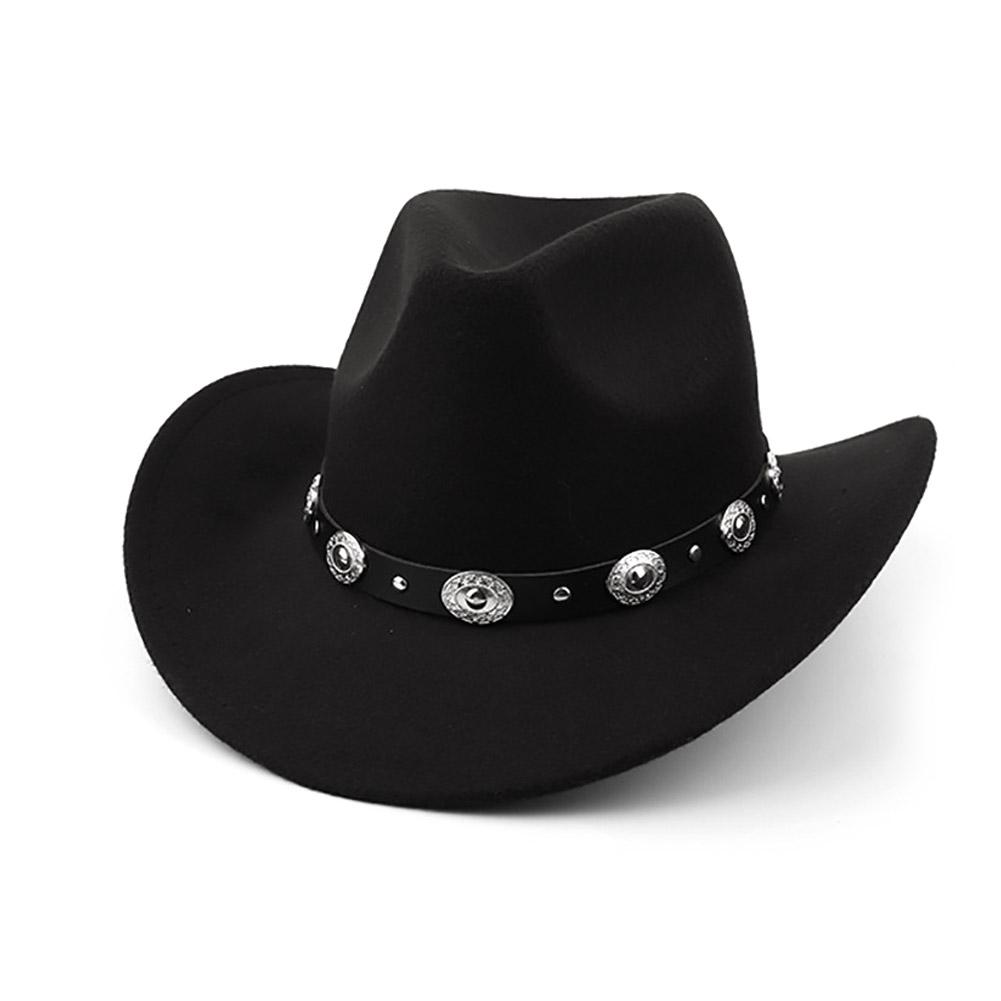 Western Style Cowboy Hat For Women Fashionable Trendy Cowboy Summer Hat Protection Formal Brimm R4X8