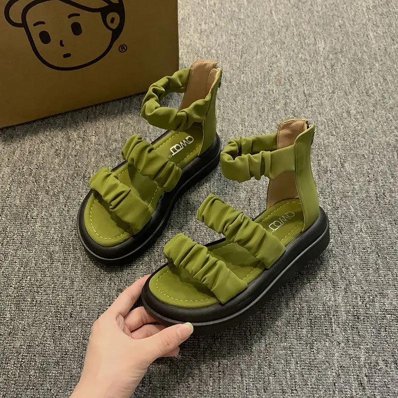 Fashion Wedge With Platform Waterproof Roman Style Woman Shoes Asian Size Luxury Summer 2025 Trend Comfort Korea Sale Sandals for Women