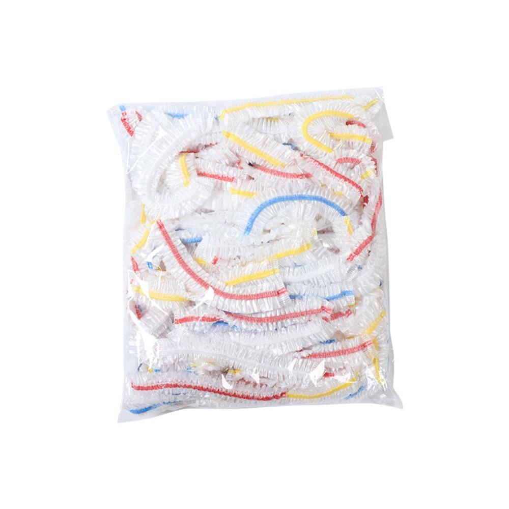 

100 шт. Эластичные крышки для продуктов, Одноразовые пластиковые крышки для мисок для хранения фруктов и овощей, Пакеты для свежести 100Pcs