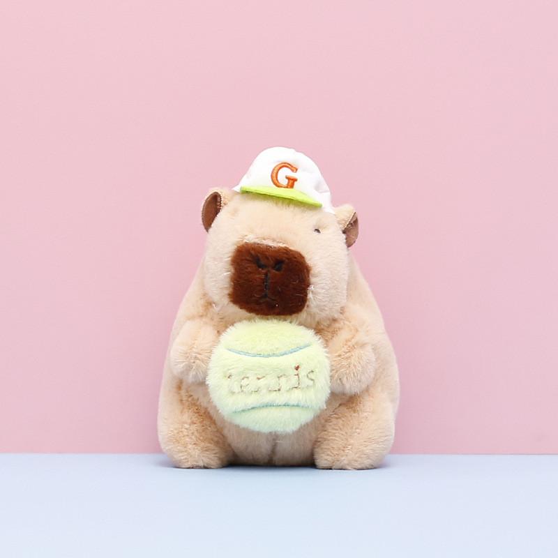 Plush Toy Capybara Keychain Cartoon Stuffed Doll Decoration Pendant Gift Cute