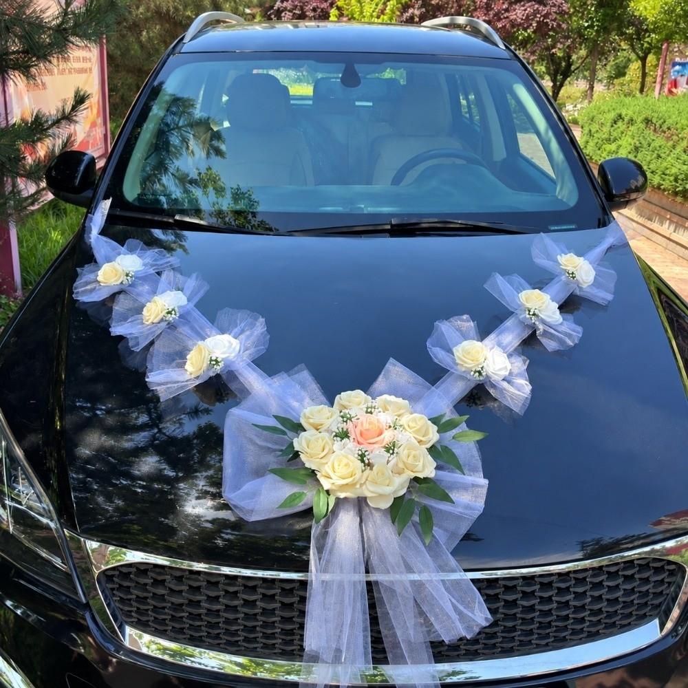 Multiple Colors Artificial Rose Car Decor Bridal Vehicle Decor Bridal Car Decoration