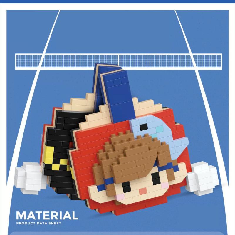 

Creative Star And Panda Table Tennis Racket Assembly Building Block For Diy Toy Enthusiasts Style8