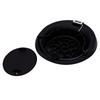 Foldable Ice Face Bowl with Breathing Tube Thermometer Ice Bath Face Basin for Home Travel Black