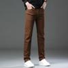 3 Colors Spring Autumn Men's Denim Jeans Fashion Brown Business Casual Stretch Denim Pants Male Brand Trousers Plus Size