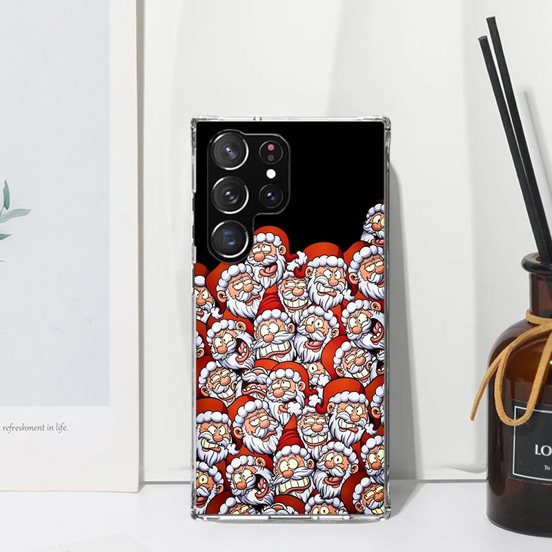 Christmas Santa Claus Present Phone Case For Samsung Galaxy S25 S24 S23 S22 Ultra S21 FE S20 Plus S10 + S10E Art Fundas Back Cov
