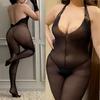 NEWJOINFUN Oversize Women Sexy Open Bra Crotchless Lingerie Lace Hollow Bodysuit Erotic Teddies Plus Large Size Underwear Set