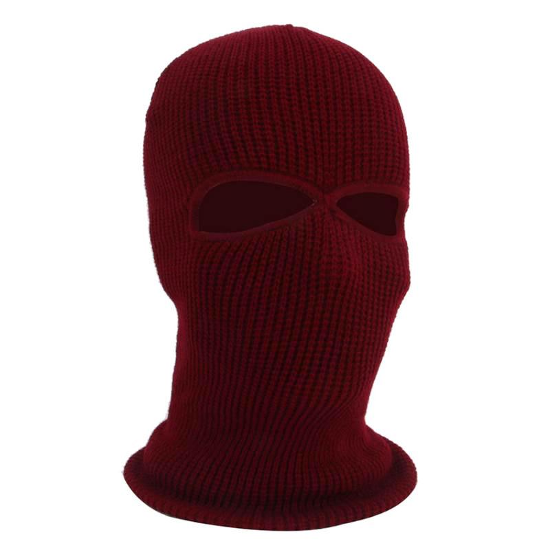 Two-hole ingot needle battle game, special battle winter skiing cold protection hood mask, men's and women's hats winter