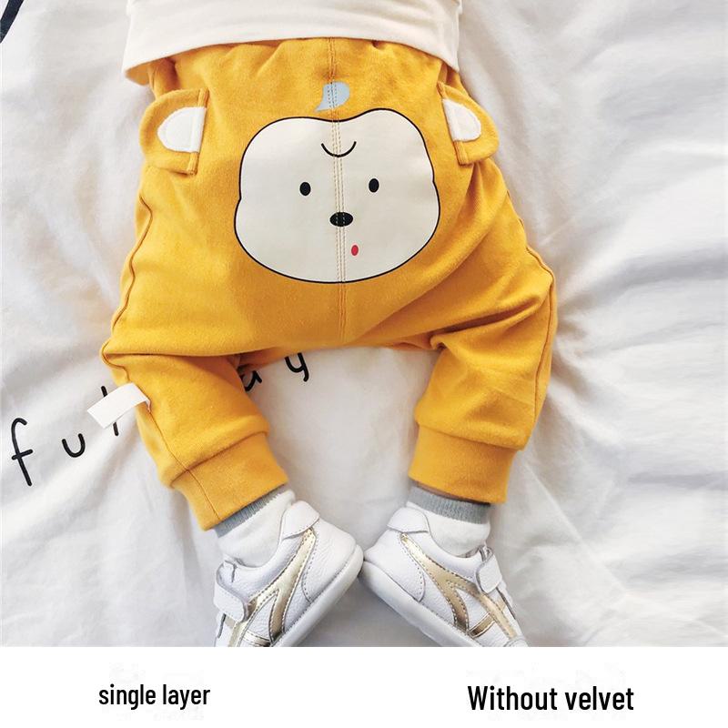 Neue Babyhosen für Jungen und Mädchen für Herbst und Winter, mit offenem Schrittdesign für einfaches Wechseln. Geeignet für 6–8 Monate alte Babys.