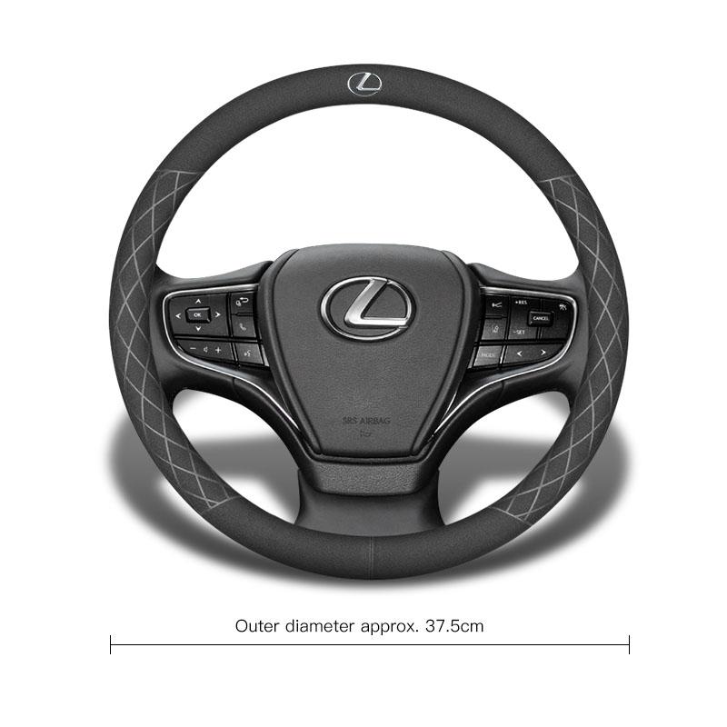 KLGV1 38CM Suede Leather Car Steering Wheel Cover Accessories For Lexus Fsport GS GX IS LS LX CT LC RC LBX NX RX 350h 450h ES UX 300e
