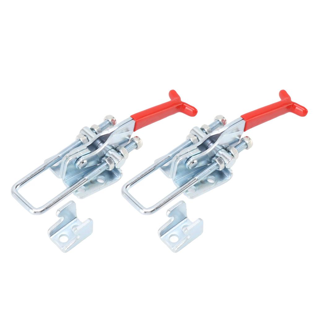 2PCS Adjustable Toggle Clamp U Bolt Iron Galvanizing Heavy Duty Quick Release Fixture Clamp for Box Door