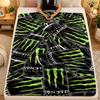 Flannel BlanketMonster Energy Warm Soft Throw Blanket for Indoor Sofa Bed Living Room Use