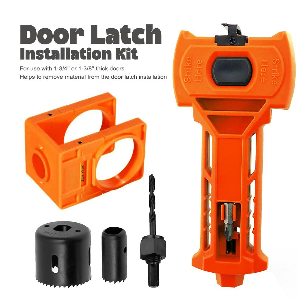 Remove Material Accurate Scoring and Chiseling Door Installation Kit Portable Ball Lock Hole Opener+Door Latch Installation Kit