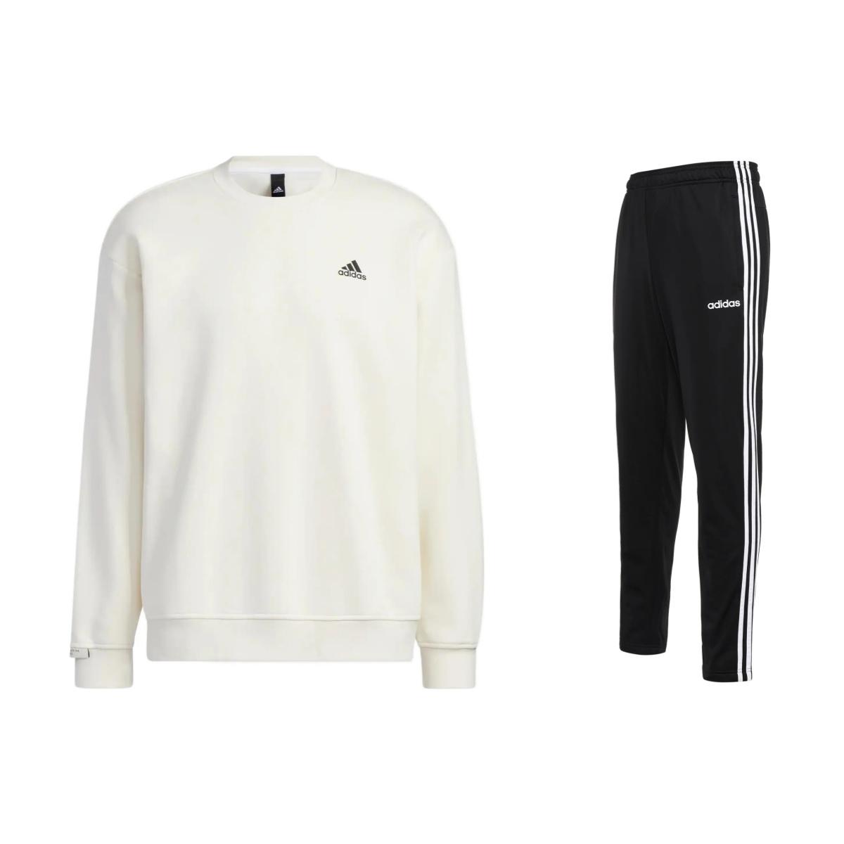 

Adidas Logo Print Round Neck Pullover Long Sleeve Three Stripes Retro Tracksuit Men Tracksuit IB2713+DQ3090_20240901164059 XL